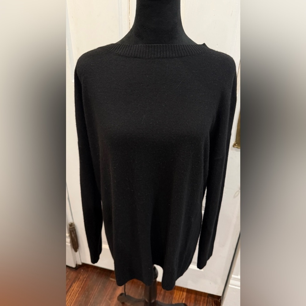 Vineyard Vines Lambswool Cashmere Blend Black Cowl neck Sweater Sz M Rn134578